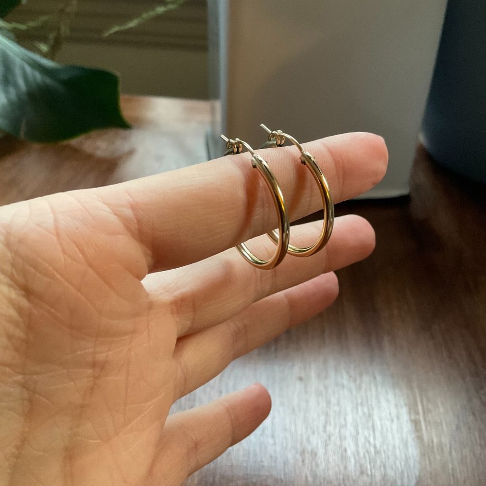 Thick 14K Gold Filled Hoops